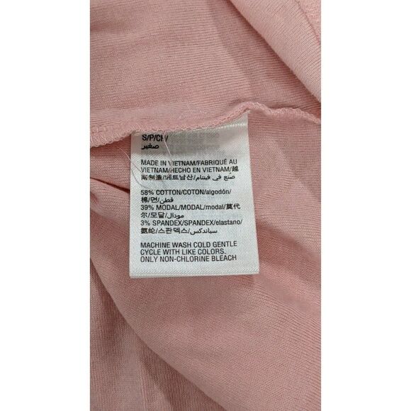 Maison Jules Womens Size Small Pink Scoop Neck Long Sleeves Pullover T Shirt - Picture 7 of 7